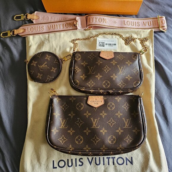 Louis Vuitton Handbags - Louis Vuitton Multi Pochette (pink strap)
